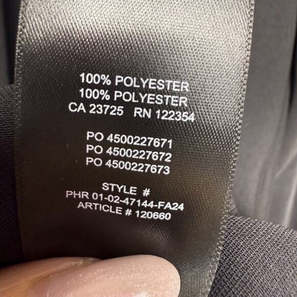 Aritzia Babaton Black Top Womens XS NWT Long Sleeve Flowy Wrap Blouse - Picture 6 of 9